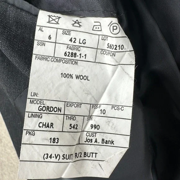 Jos. A. Bank Charcoal Suit - Picture 8 of 15